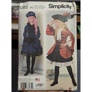 Simplicity 8285 R5 Lady Pirate Misses Sizes 14-22 Lori Ann Costume Design UNCUT
